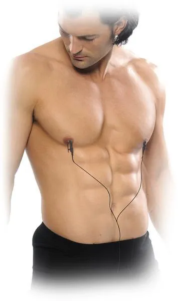 0866P      Electro-Stimulation Shock Therapy Nipple Clamps with Mini Power Unit