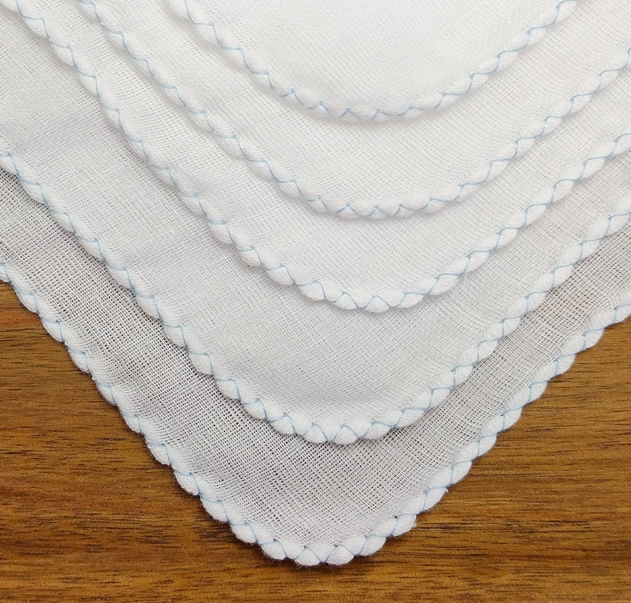 100% Natural Cotton Coloured Edge Muslin Face Cloth