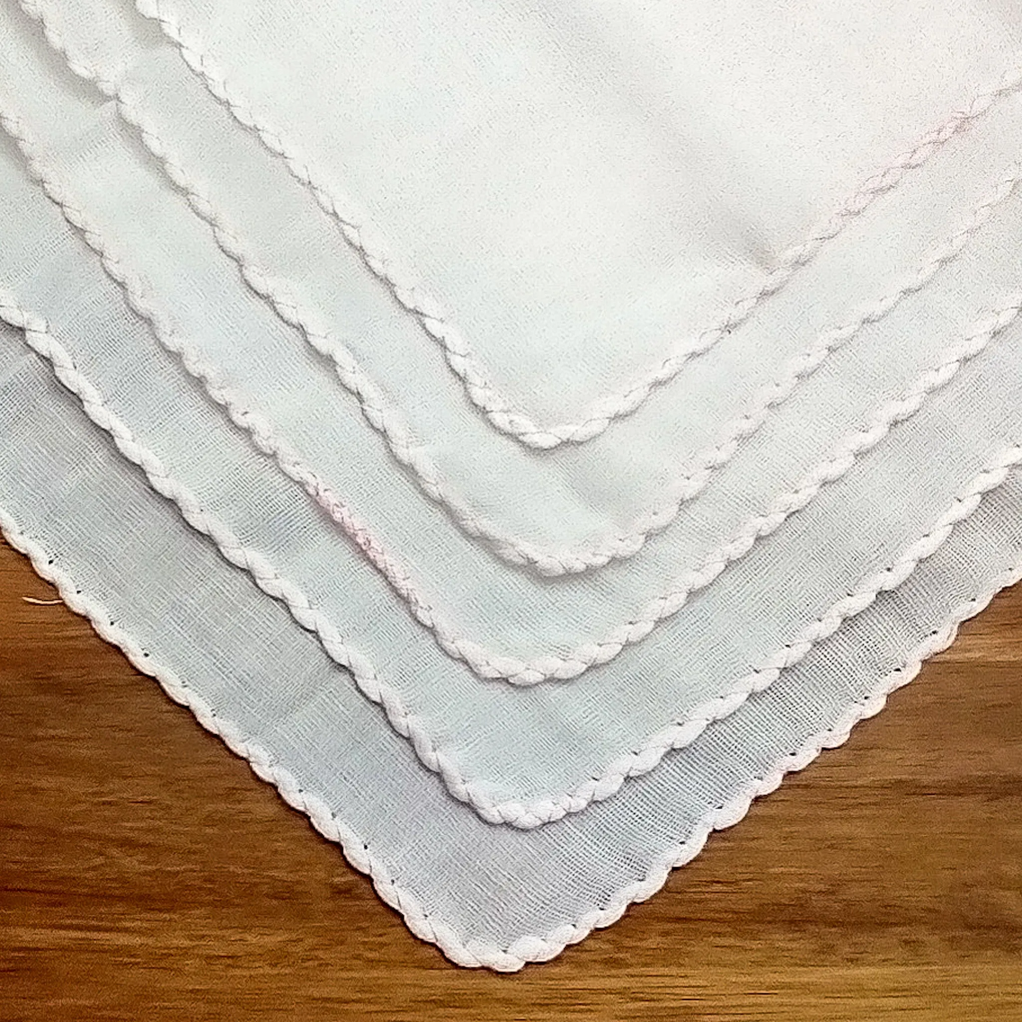100% Natural Cotton Coloured Edge Muslin Face Cloth