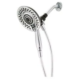 2-In-1 Showerhead, 5-Spray, Handheld   Fixed Mount, Chrome