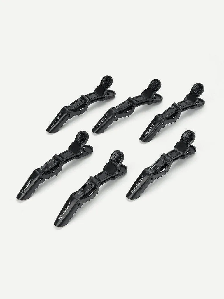 6pcs Salon Croc Hair Styling Clips