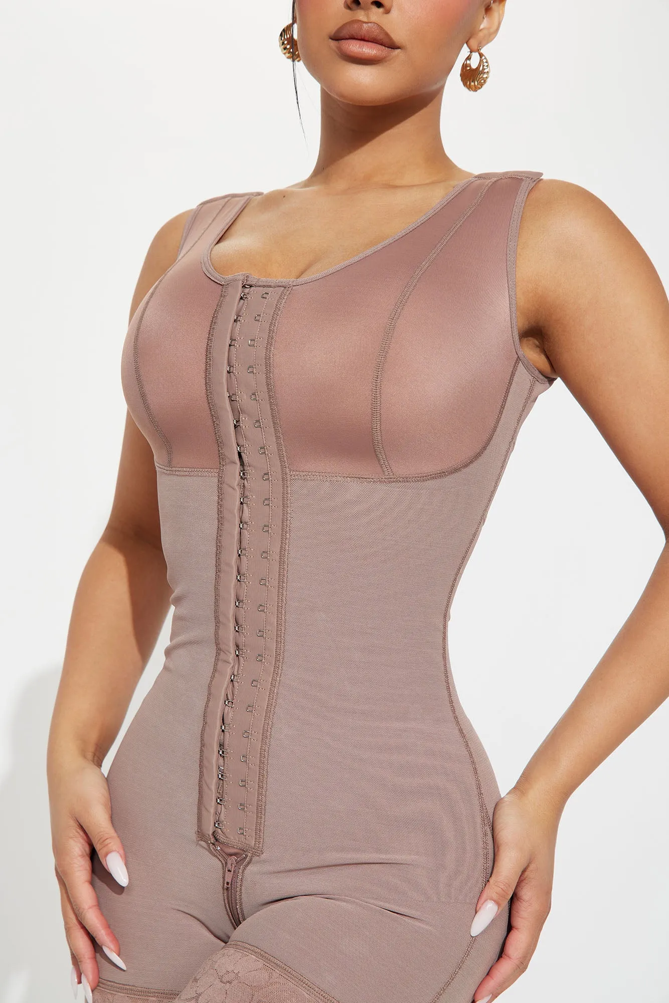 All The Right Places Mid Length High Compression Premium Sculpting Bodysuit - Nude