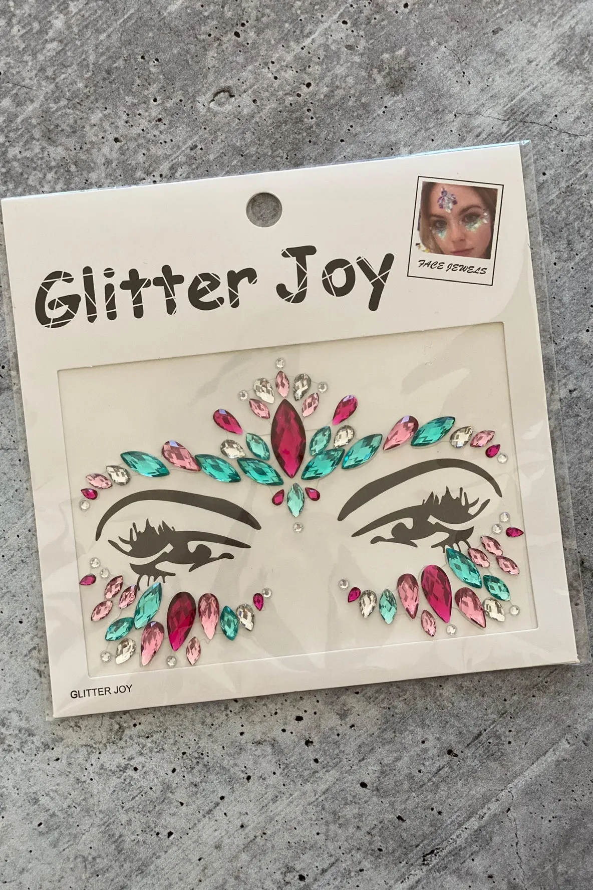 Aqua & Pink Face Jewels