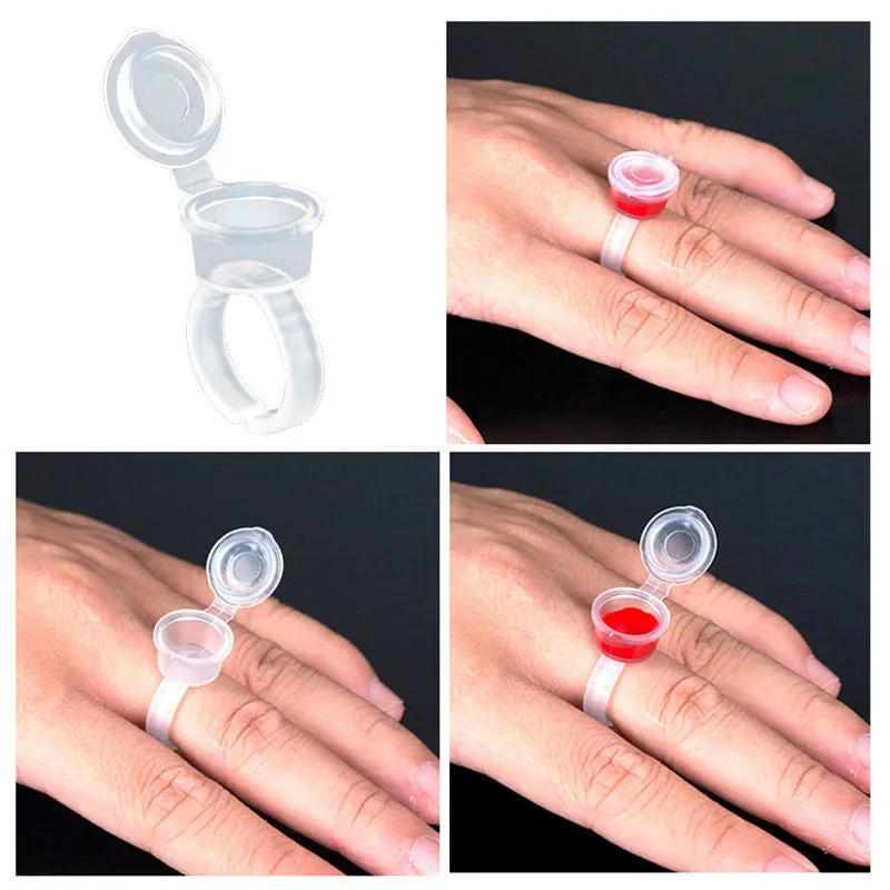 Beauty Built - Tattoo Ink Ring Cups Tattoo Pigment Holder Container Permanent Makeup Tool - 40pcst Makeup Tool - 40pcs