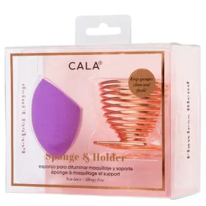 Cala Blending Sponge & Holder: Purple (2Pcs)