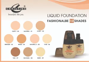 CHRISTINE MATT FINISH LIQUID FOUNDATION RACHAEL-08