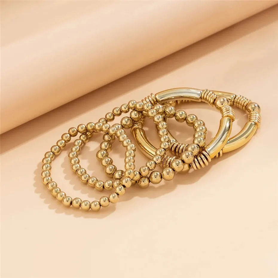 Chunky Beaded Punk Bracelet