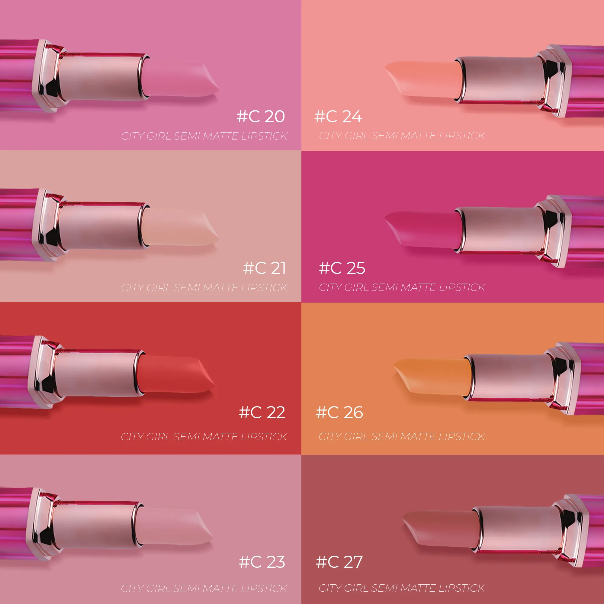 City Girl Semi Matte Lipstick