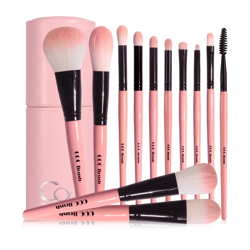 Cotton Candy Dreams 12-Piece Makeup Brush Set for Professional Results