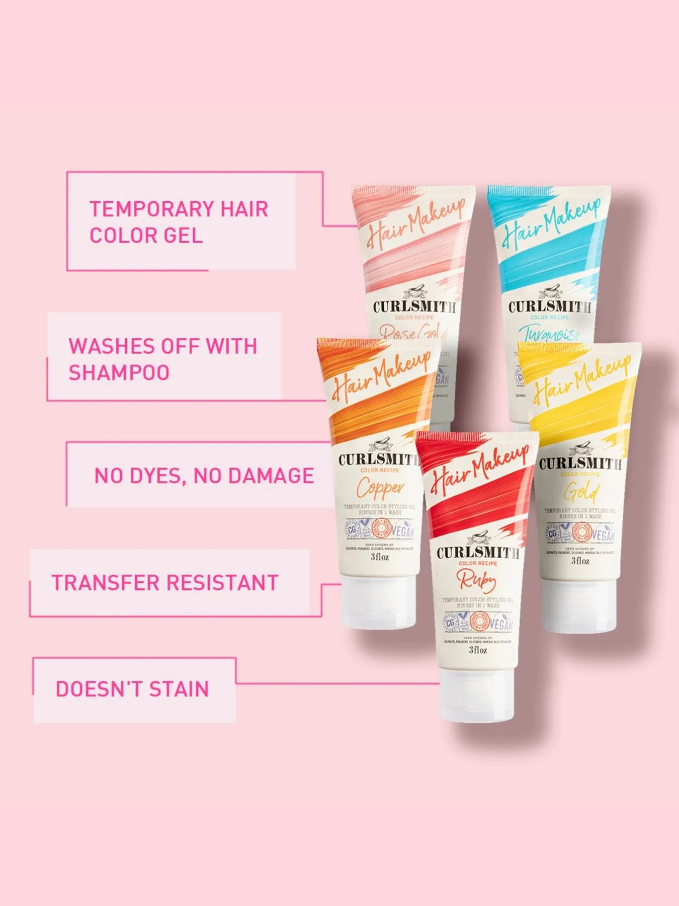 Curlsmith Hair Makeup Rainbow Bundle