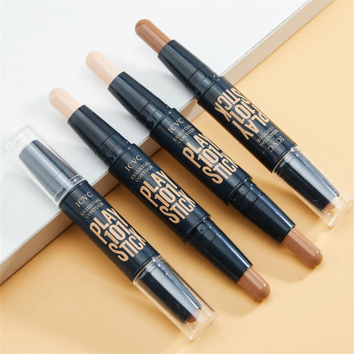 Double-headed Highlight Stick Makeup Concealer  & Contouring Stick 2PCS
