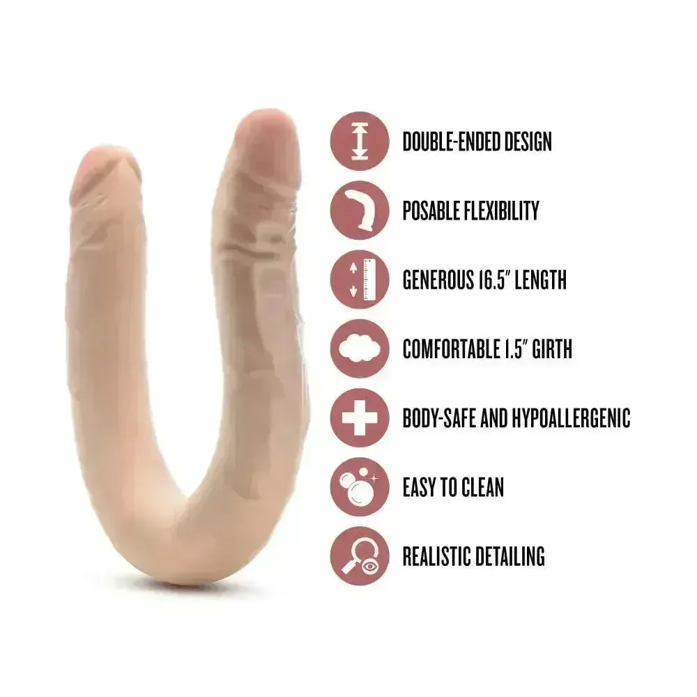 Dr. Skin Plus 16.5'' Posable Double Dong -  42 cm Double Dong