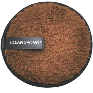 Dual Facial Cleaning Sponge - Brown