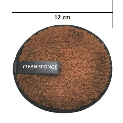 Dual Facial Cleaning Sponge - Brown