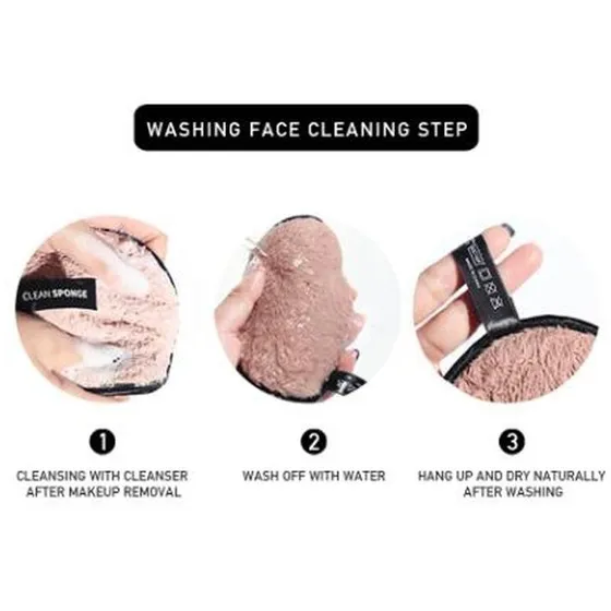Dual Facial Cleaning Sponge - Brown