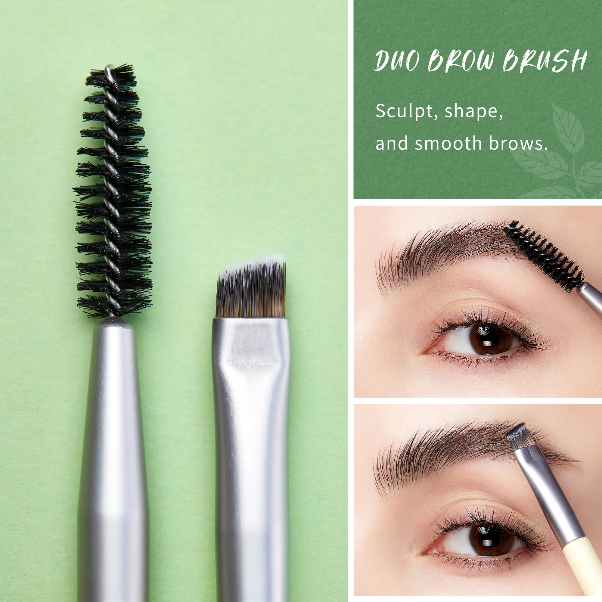 Eco-friendly Sustainable Eye and Brow Brush Set 8Pcs T328
