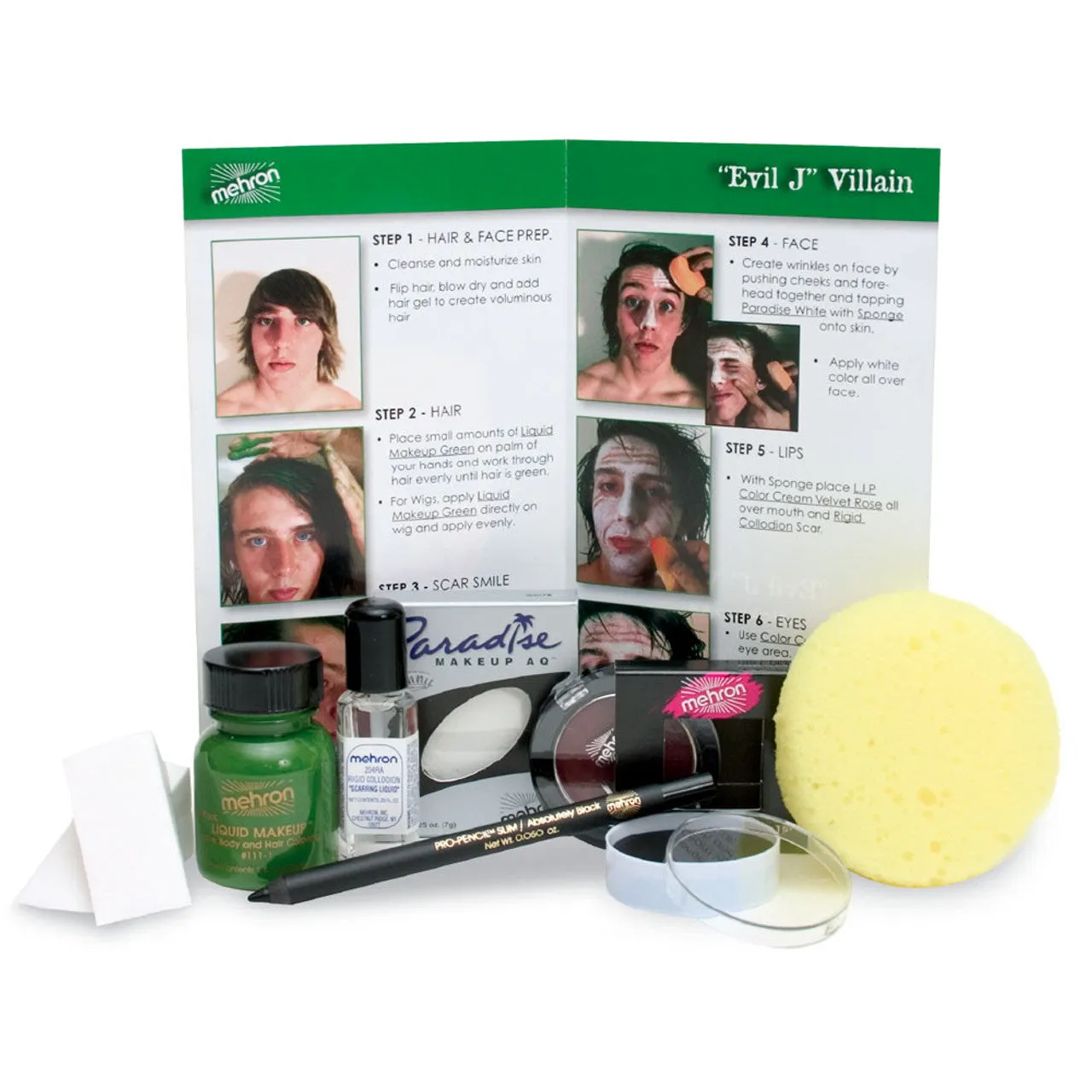 Evil J Villain Mehron Character Makeup Kit - Evil J Villain