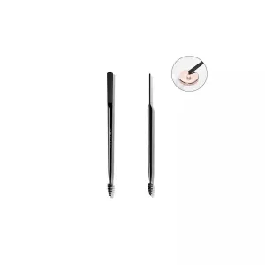 Hermania Eyebrow Wax Dual-End Applicator with Spoolie Brush & Spatula