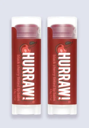 Hurraw Black Cherry Tinted Lip Balm 4.3g (per stick) - 2 Pack