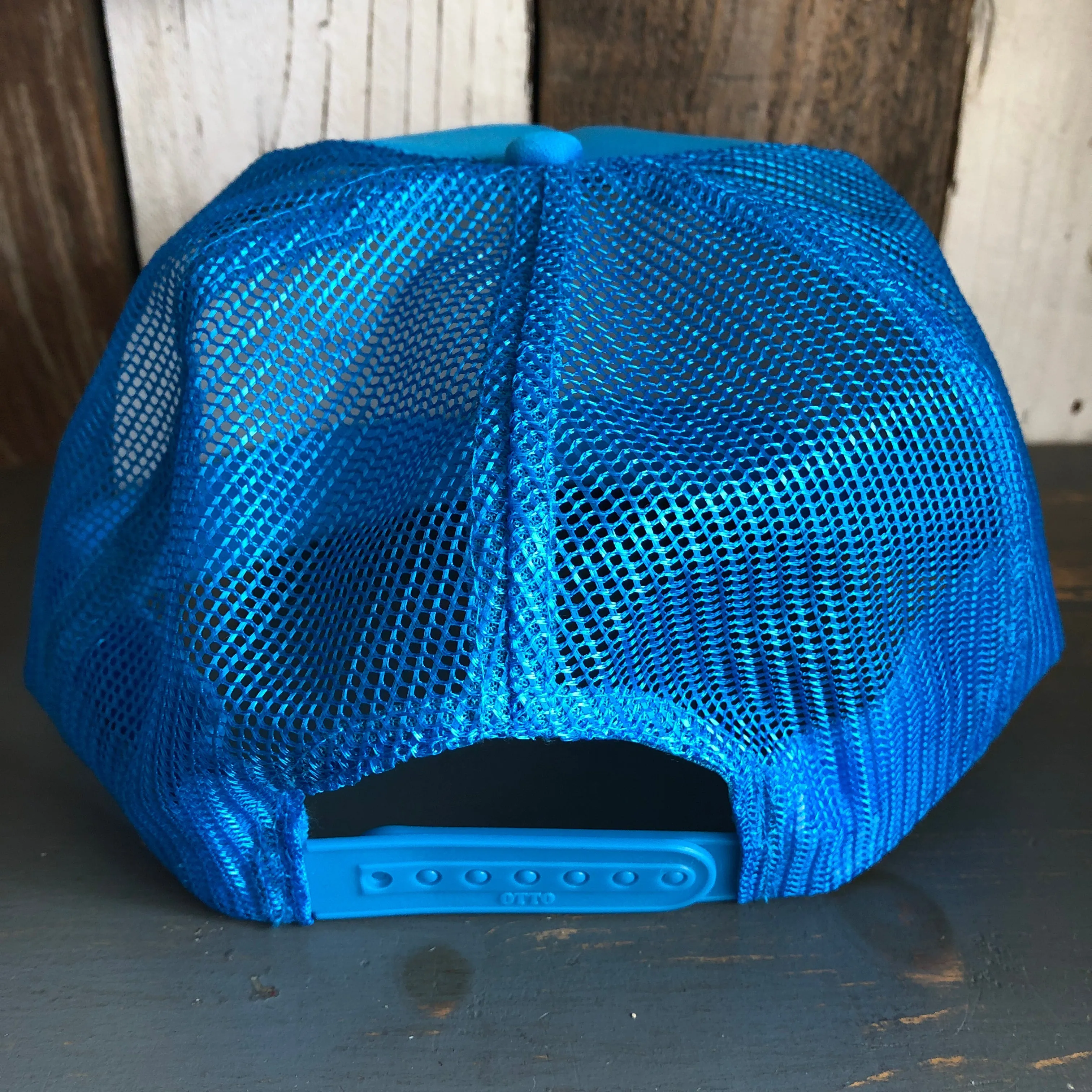 I THINK I LOVE YOU, SMOKEY BEAR - Trucker Hat - Neon Blue