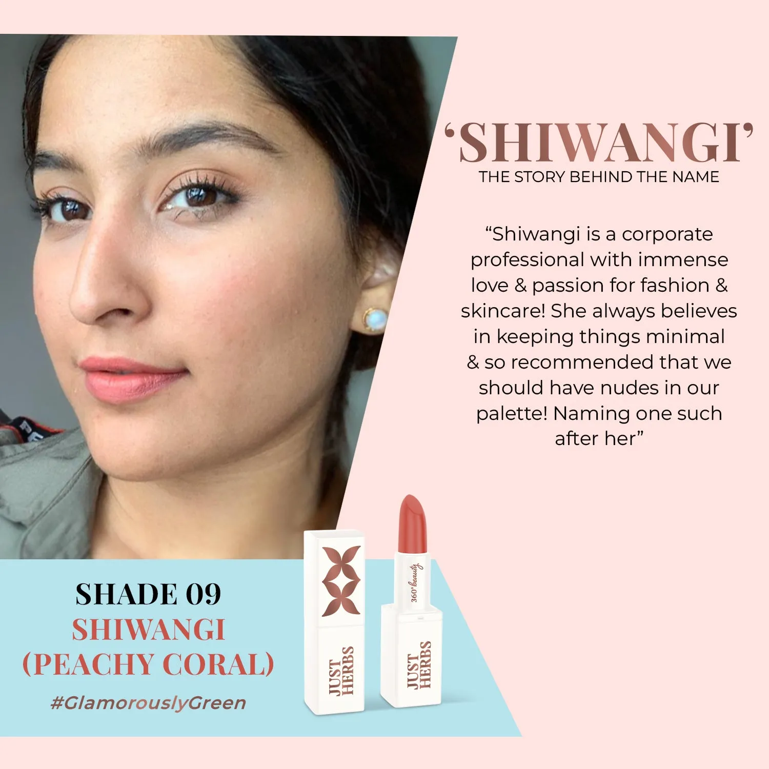 just Herbs Herb Enriched Ayurvedic Lipstick - Half Size