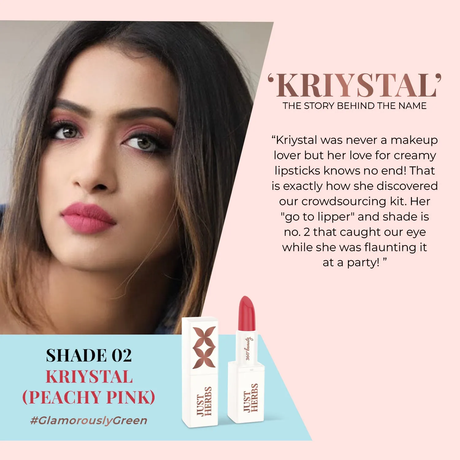 just Herbs Herb Enriched Ayurvedic Lipstick - Half Size