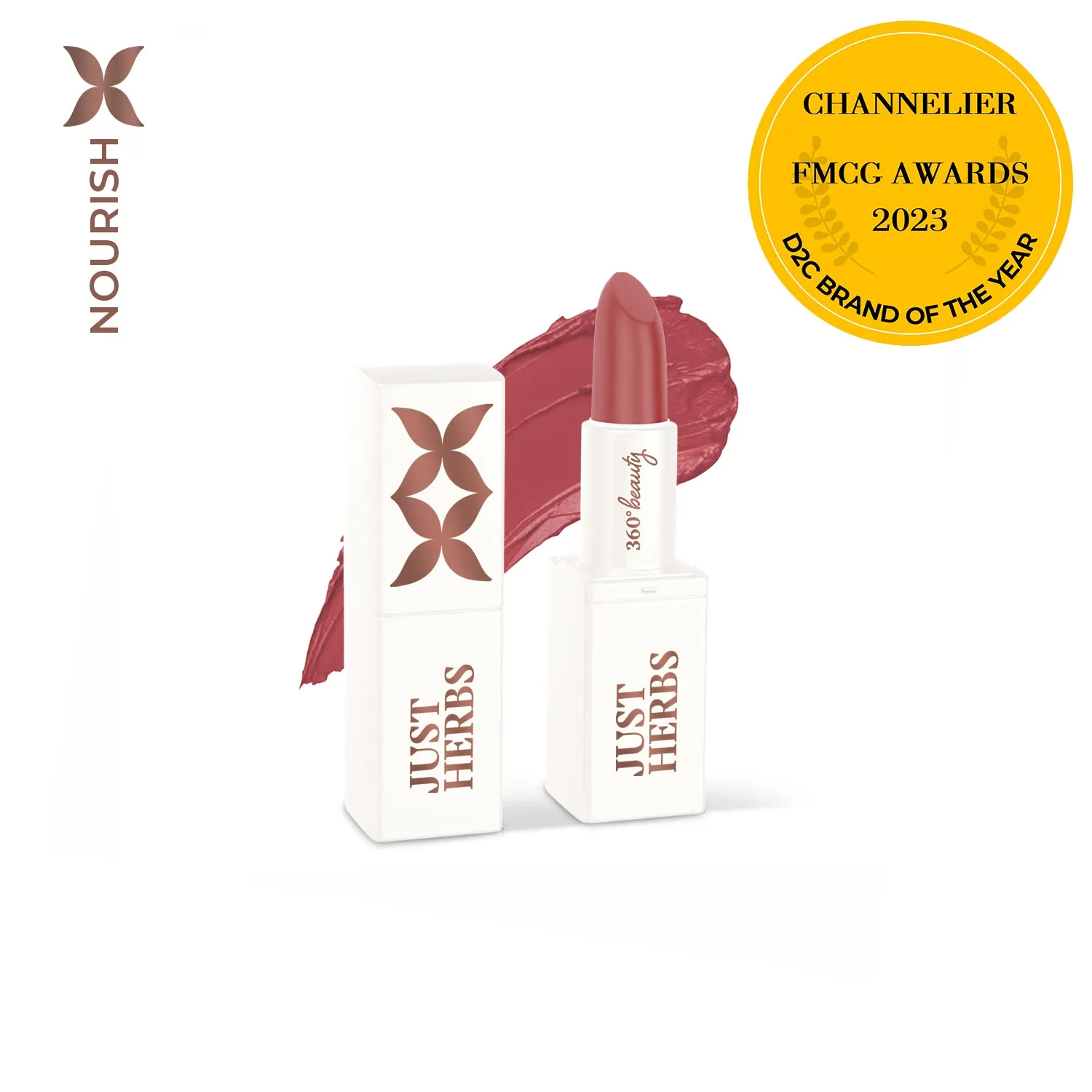 just Herbs Herb Enriched Ayurvedic Lipstick - Half Size