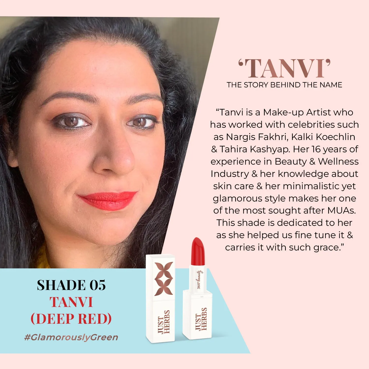 just Herbs Herb Enriched Ayurvedic Lipstick - Half Size