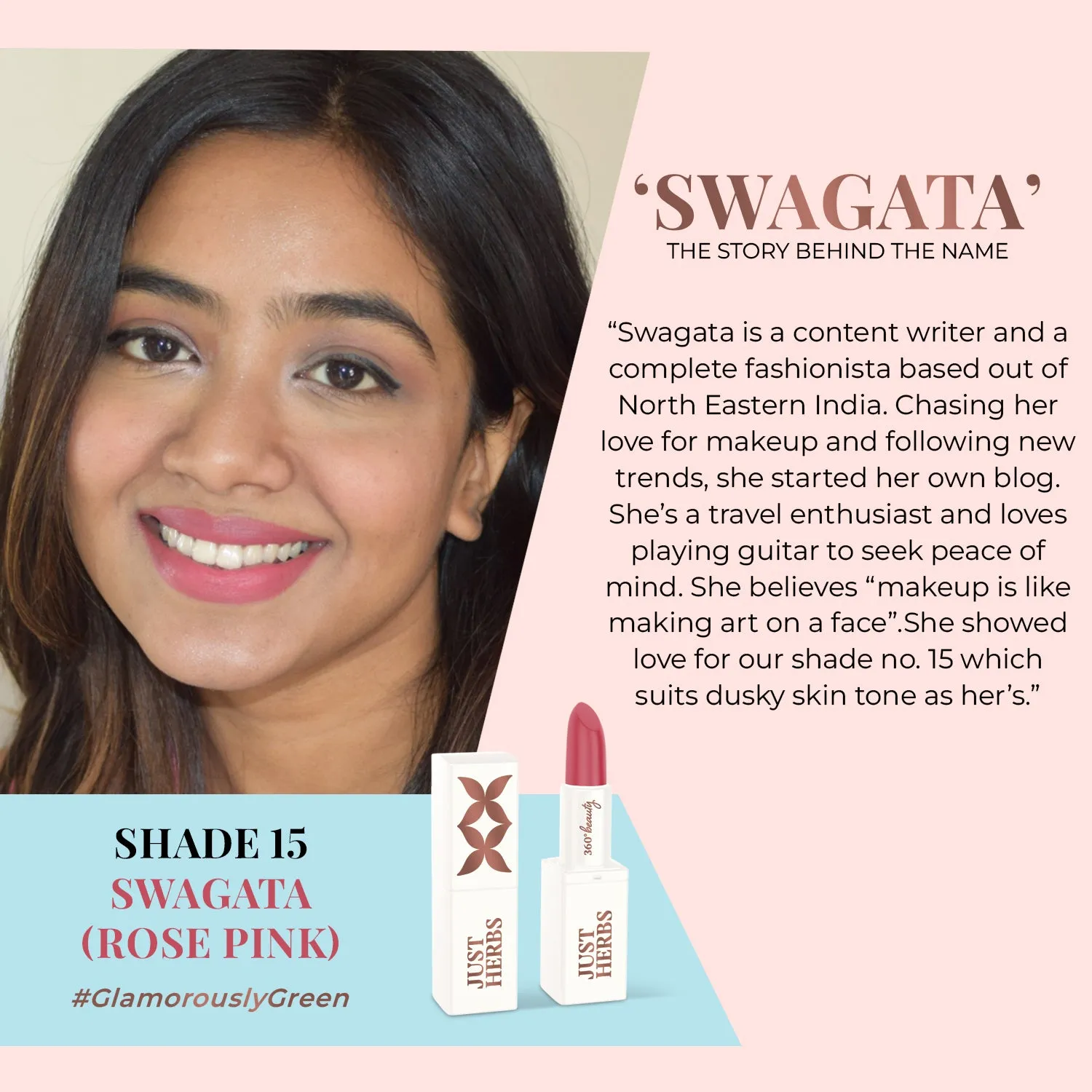 just Herbs Herb Enriched Ayurvedic Lipstick - Half Size