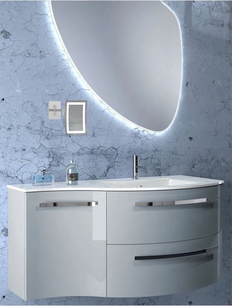 Kimball & Young 5,500k Daylight LED 3x Hardwired Makeup Mirror, Polished Chrome