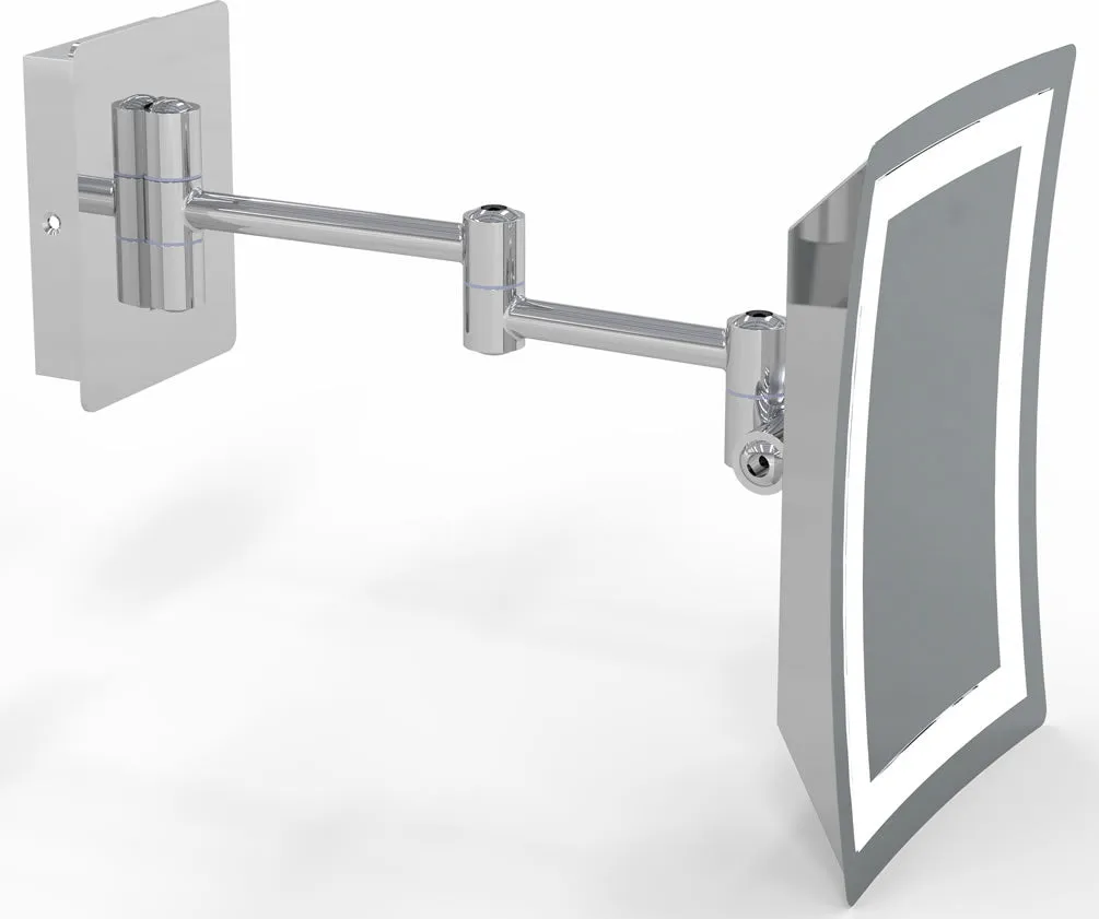 Kimball & Young 5,500k Daylight LED 3x Hardwired Makeup Mirror, Polished Chrome
