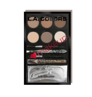 LA COLORS I Love Makeup 13 Piece Set Brow Define & Sculpt Brows Light To Medium