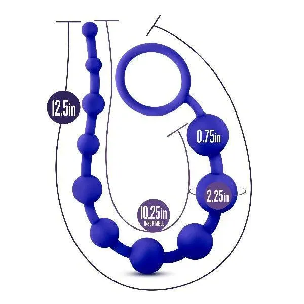 Luxe Silicone 10 Beads Indigo