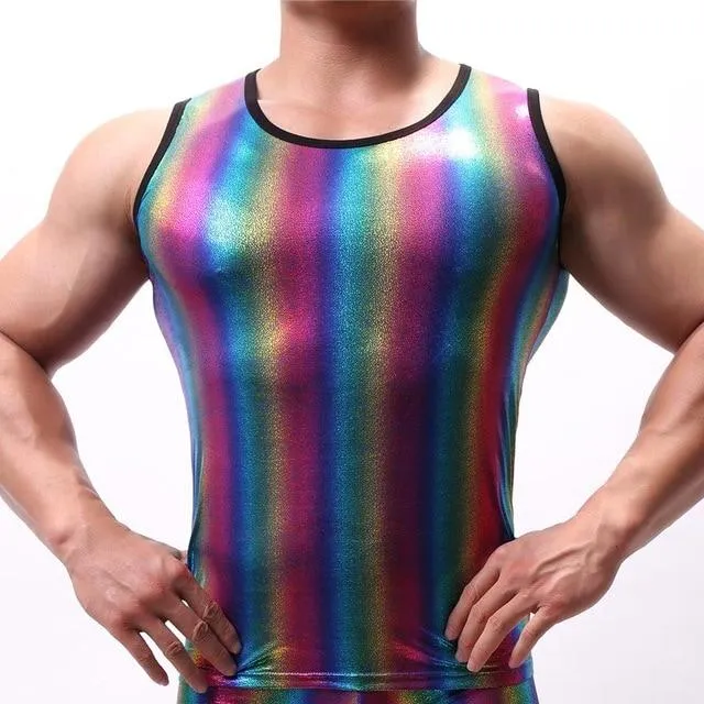 Metallic Rainbow Tanktop   Boxers