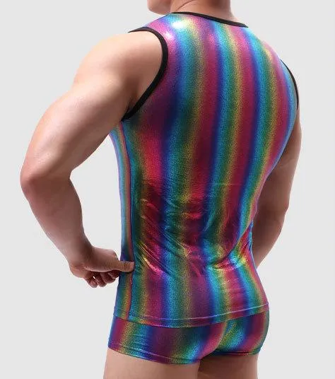 Metallic Rainbow Tanktop   Boxers