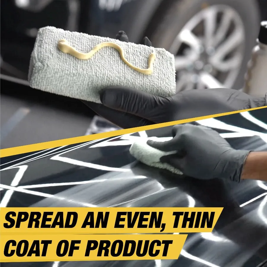 Microfiber Applicator Car Polish Sponge | Great Car Polish Pad Applicator for Ceramic Coating, Waxes, Polishes, Dressers & More
