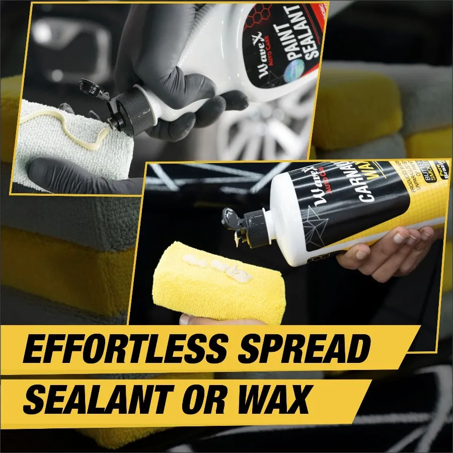 Microfiber Applicator Car Polish Sponge | Great Car Polish Pad Applicator for Ceramic Coating, Waxes, Polishes, Dressers & More