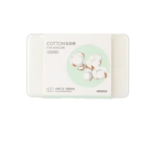 MINISO Waste-Proof Pearl Pattern Cotton Pads (600 Count in Container)