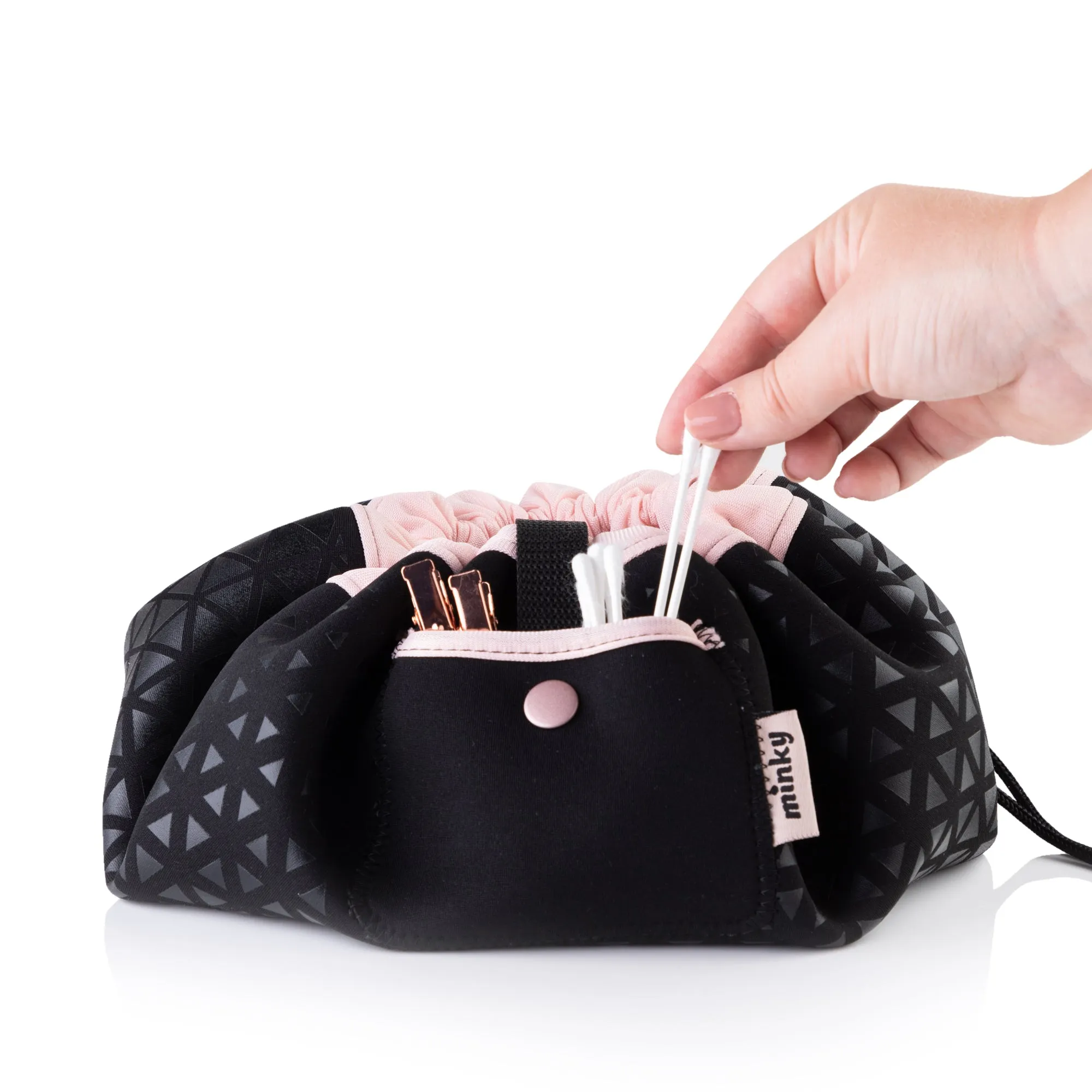 Minky Scrunchie Bag, Drawstring Makeup Bag