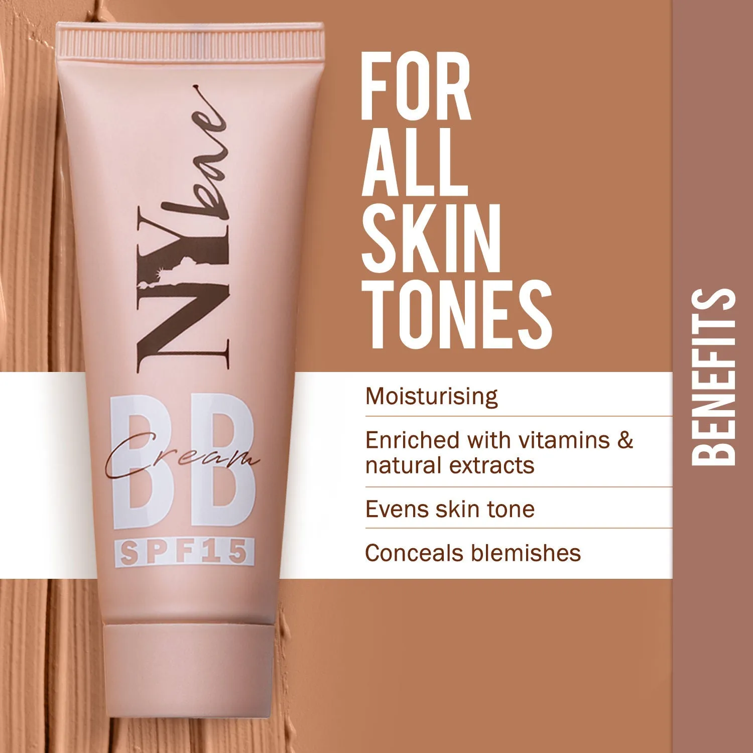 NY Bae BB Cream with SPF 15 - Brown Sugar 06 (25 g) | Wheatish Skin | Cool Undertone | Enriched with Vitamins | Covers Imperfections | UV Protection