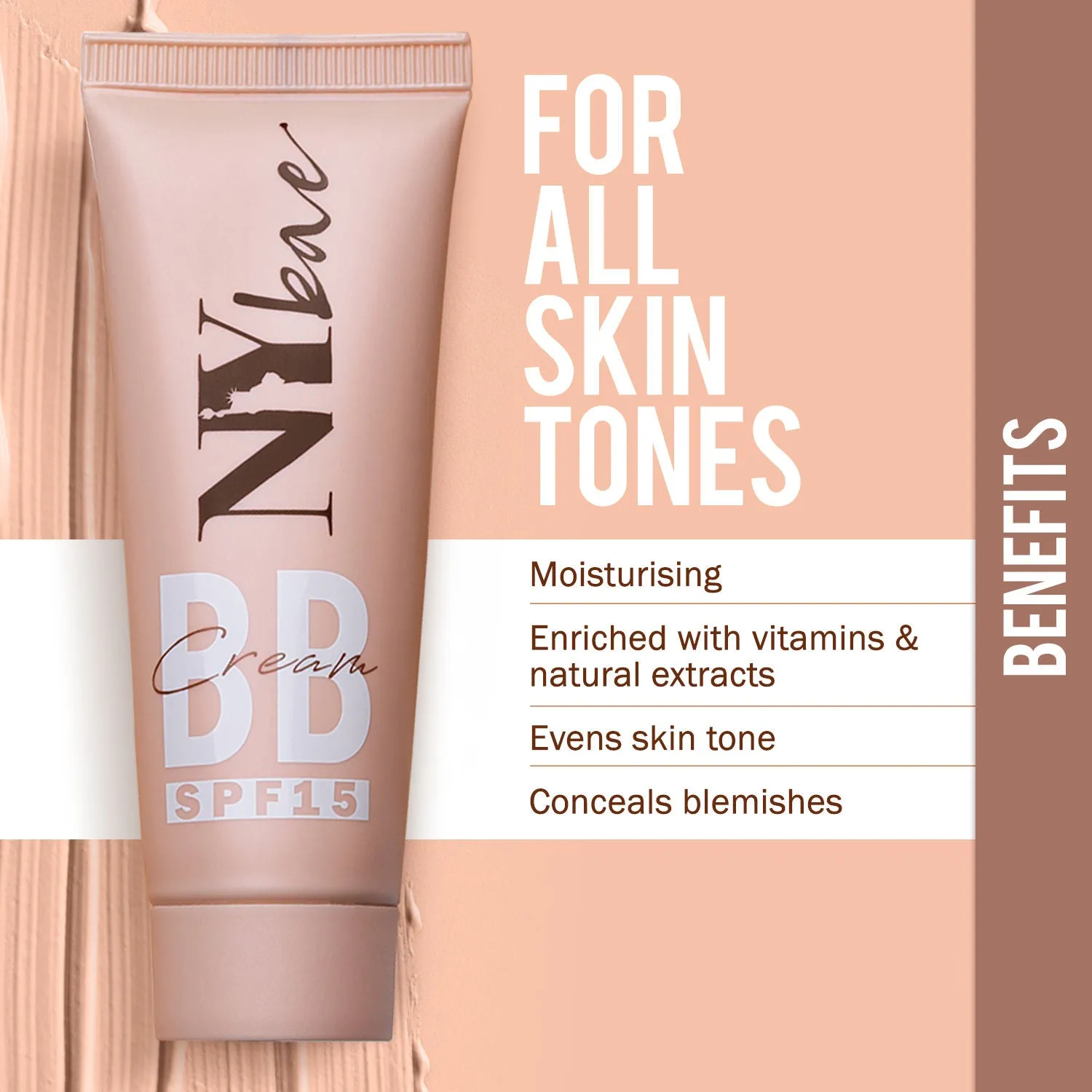 NY Bae BB Cream with SPF 15 - Coconut Milk 03 (25 g) | Fair Skin | Warm Undertone | Enriched with Vitamins | Covers Imperfections | UV Protection
