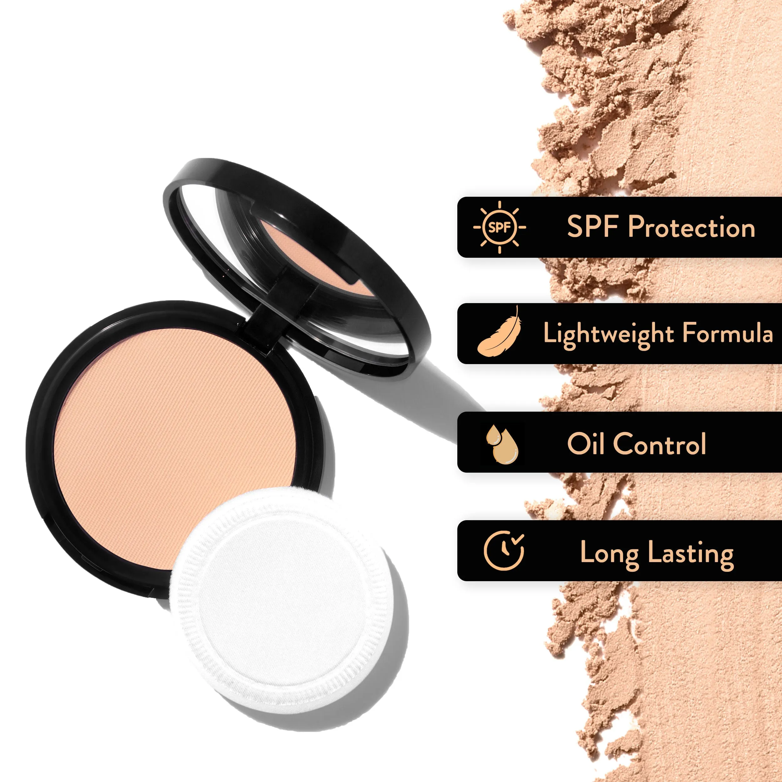 Purplle Compact Powder with SPF For Wheatish Skin Be Your Own BFF| Long Lasting| Oil Contro| SPF Protection| Lightweight - Honey Self Care 2 (9 g)