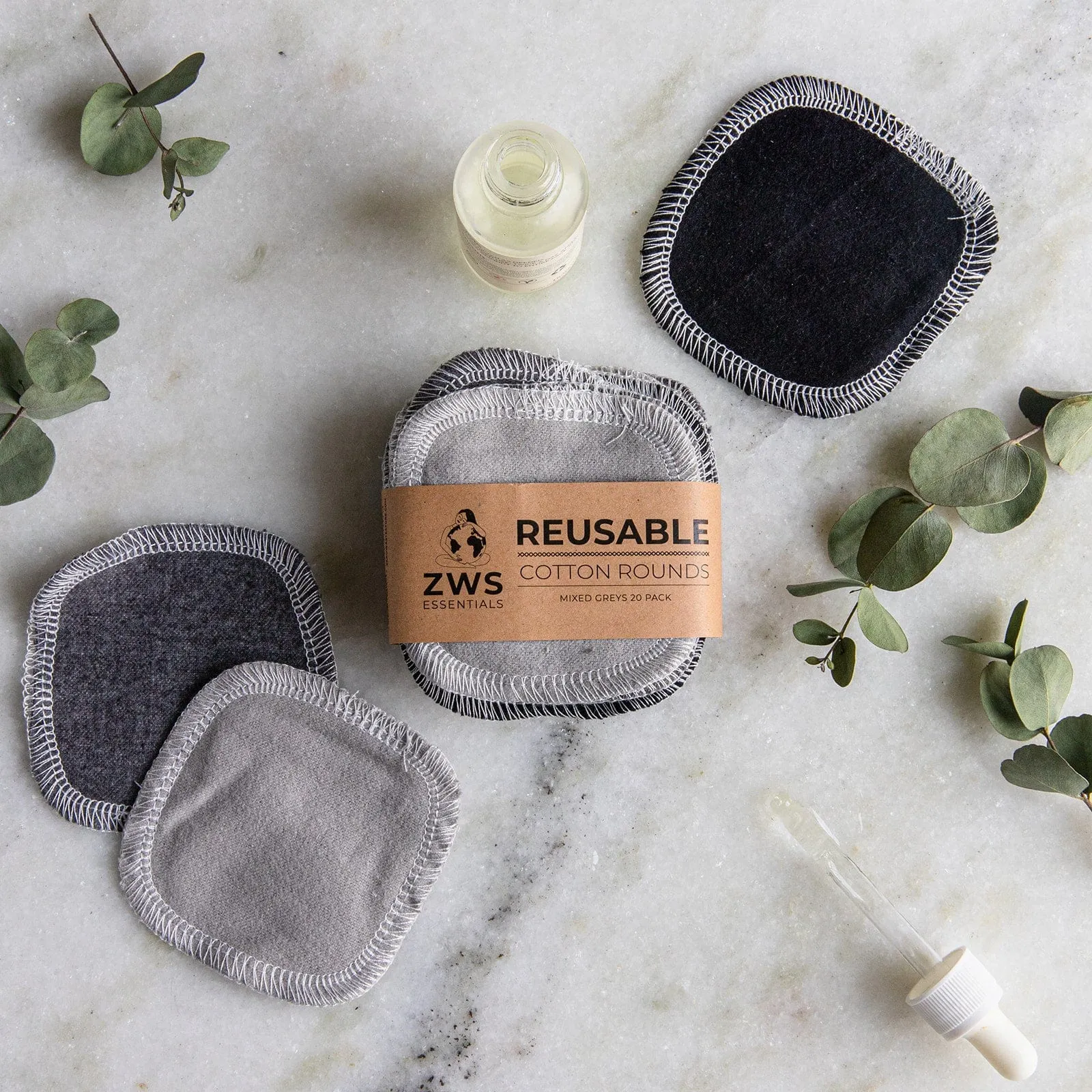 Reusable Facial Rounds - Earth Tones, Greys, or White