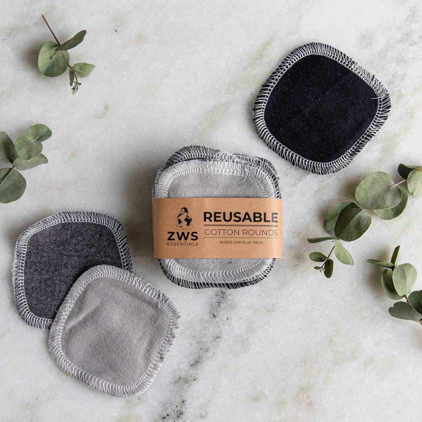 Reusable Facial Rounds - Earth Tones, Greys, or White