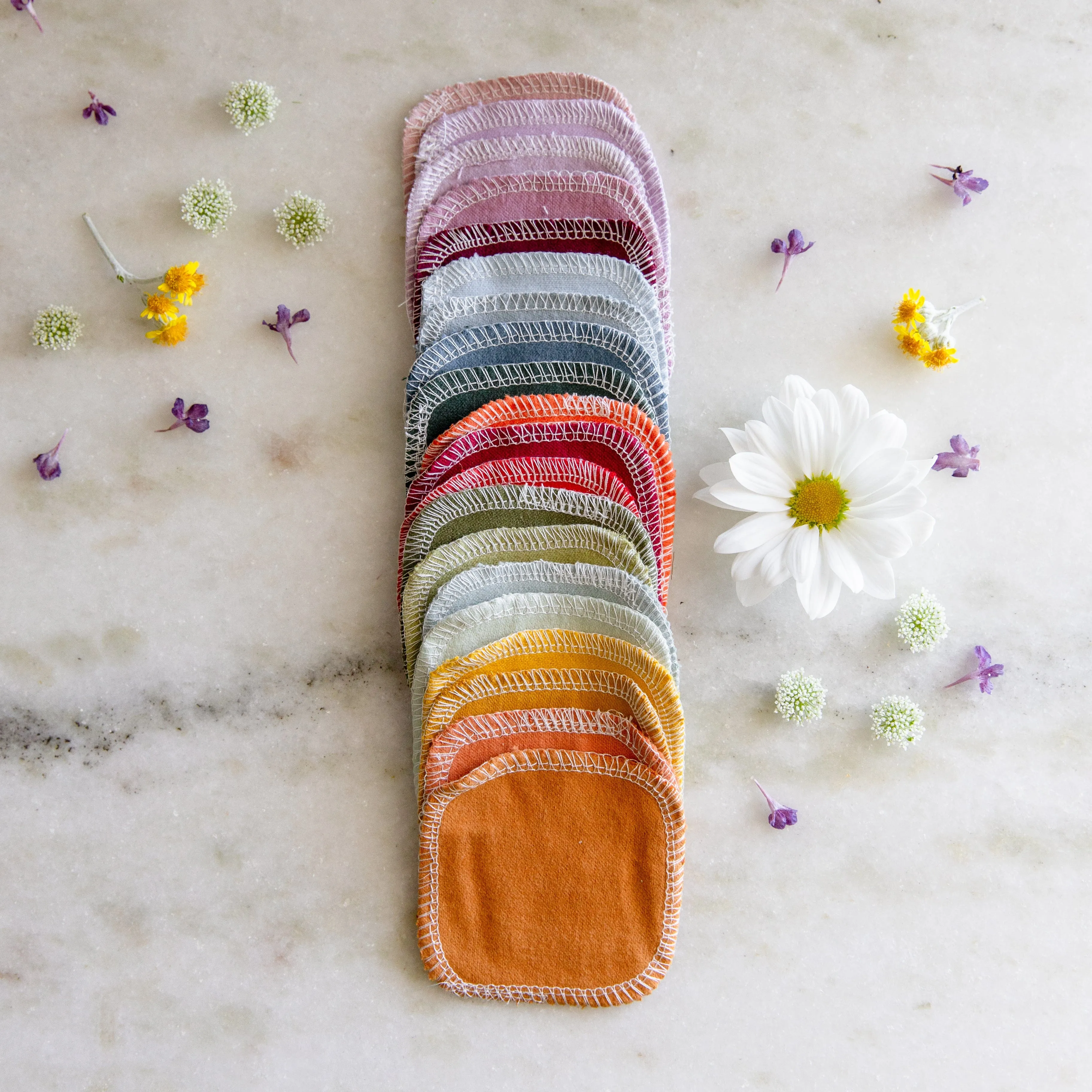 Reusable Facial Rounds - Earth Tones, Greys, or White