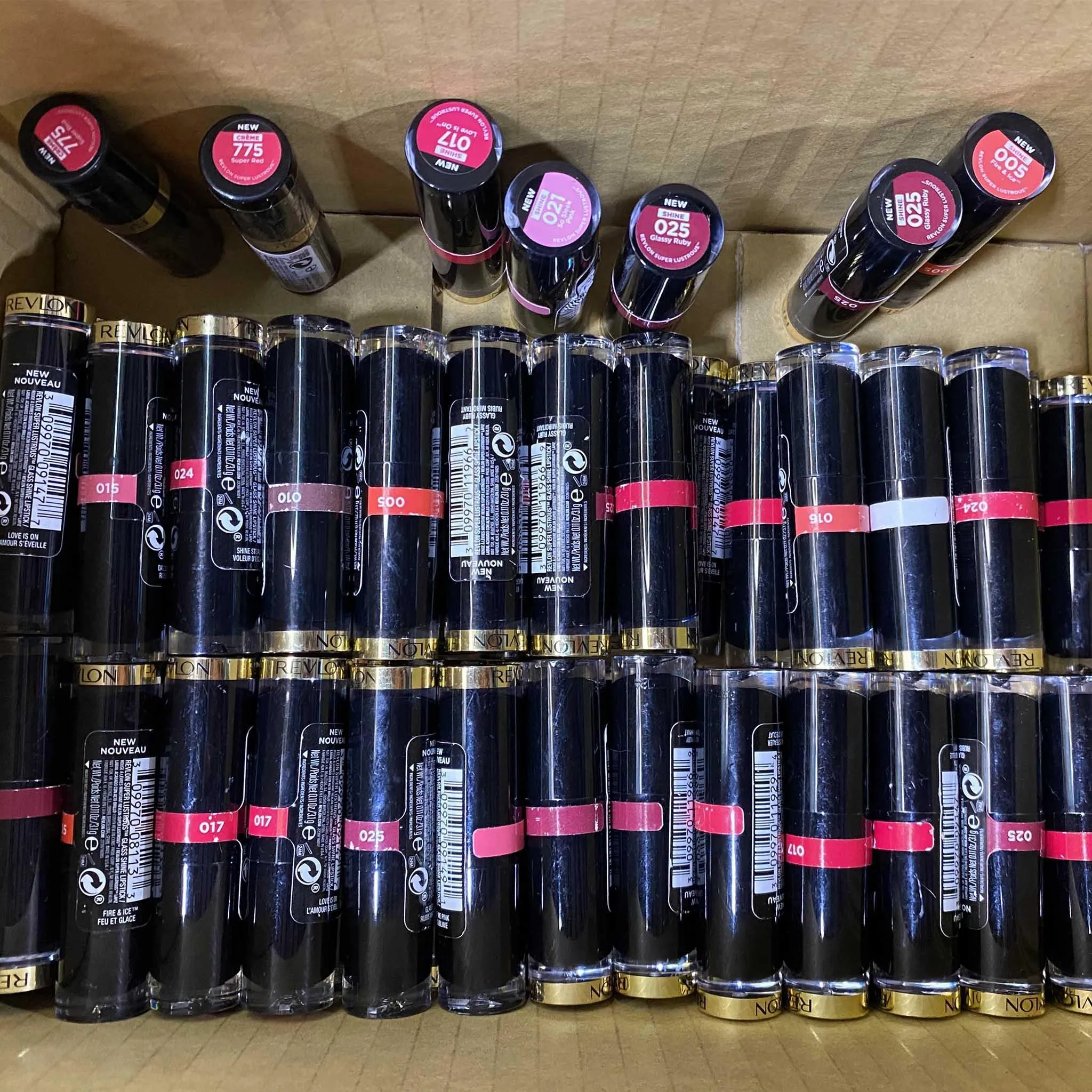 Revlon Super Lustrous Glass Shine Lipsticks (50 Pcs Box)