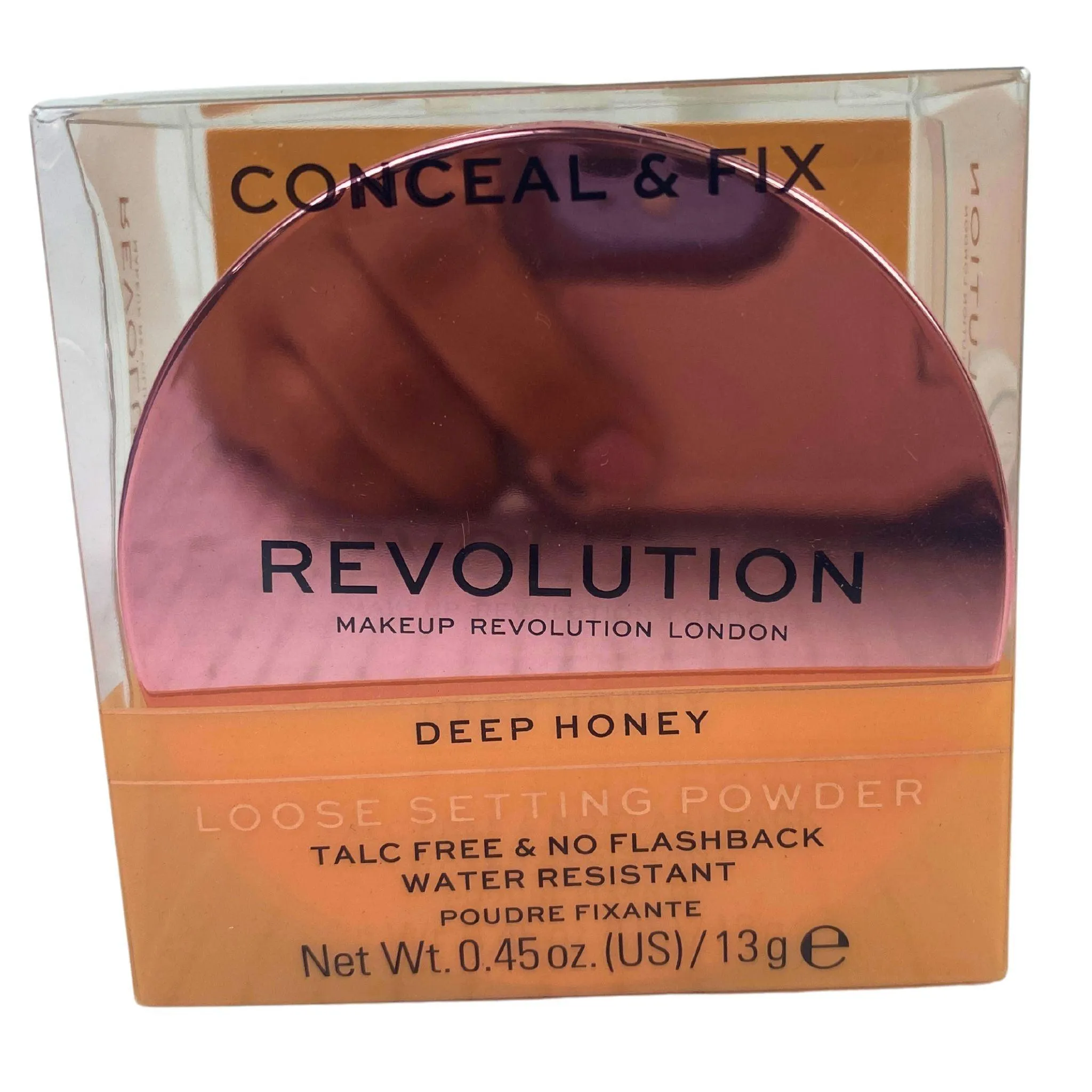 Revolution Conceal & Fix Deep Honey Loose Setting Powder Talc Free & No Flashback 0.45OZ F15 (30 Pcs Lot)