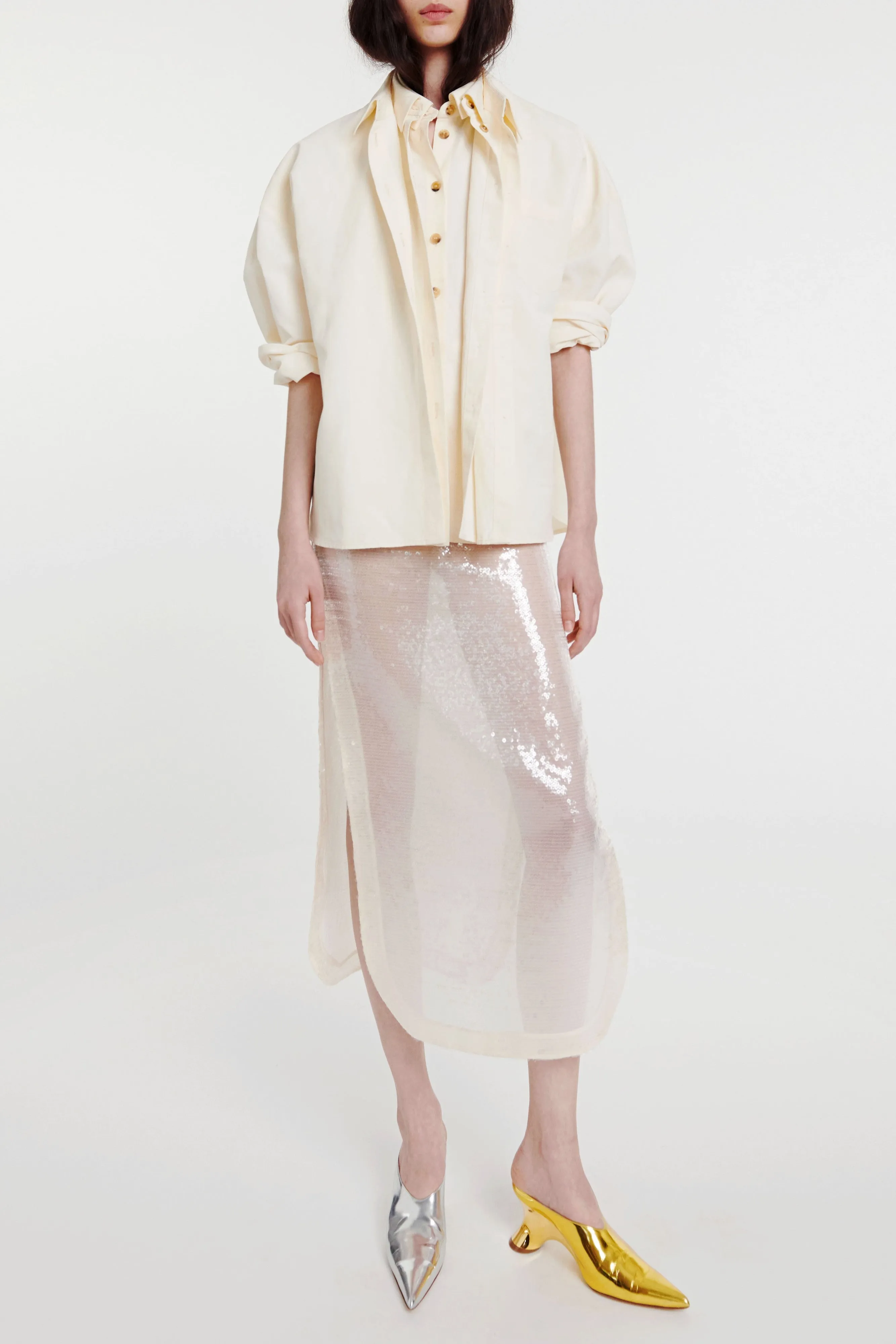 Sequined Skirt Ivory