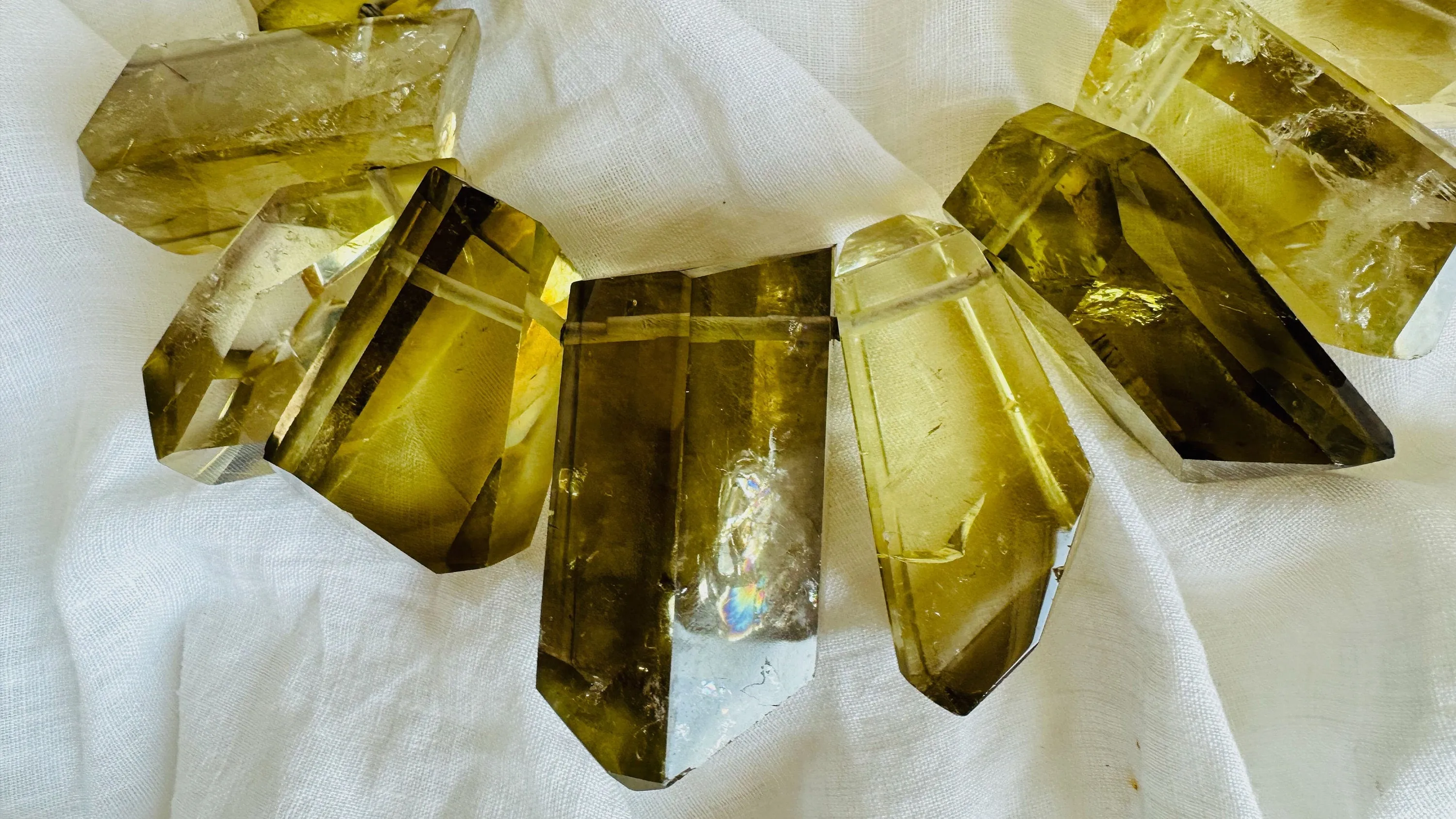 Smokey Citrine Necklace. Sterling Silver. 2519