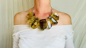 Smokey Citrine Necklace. Sterling Silver. 2519